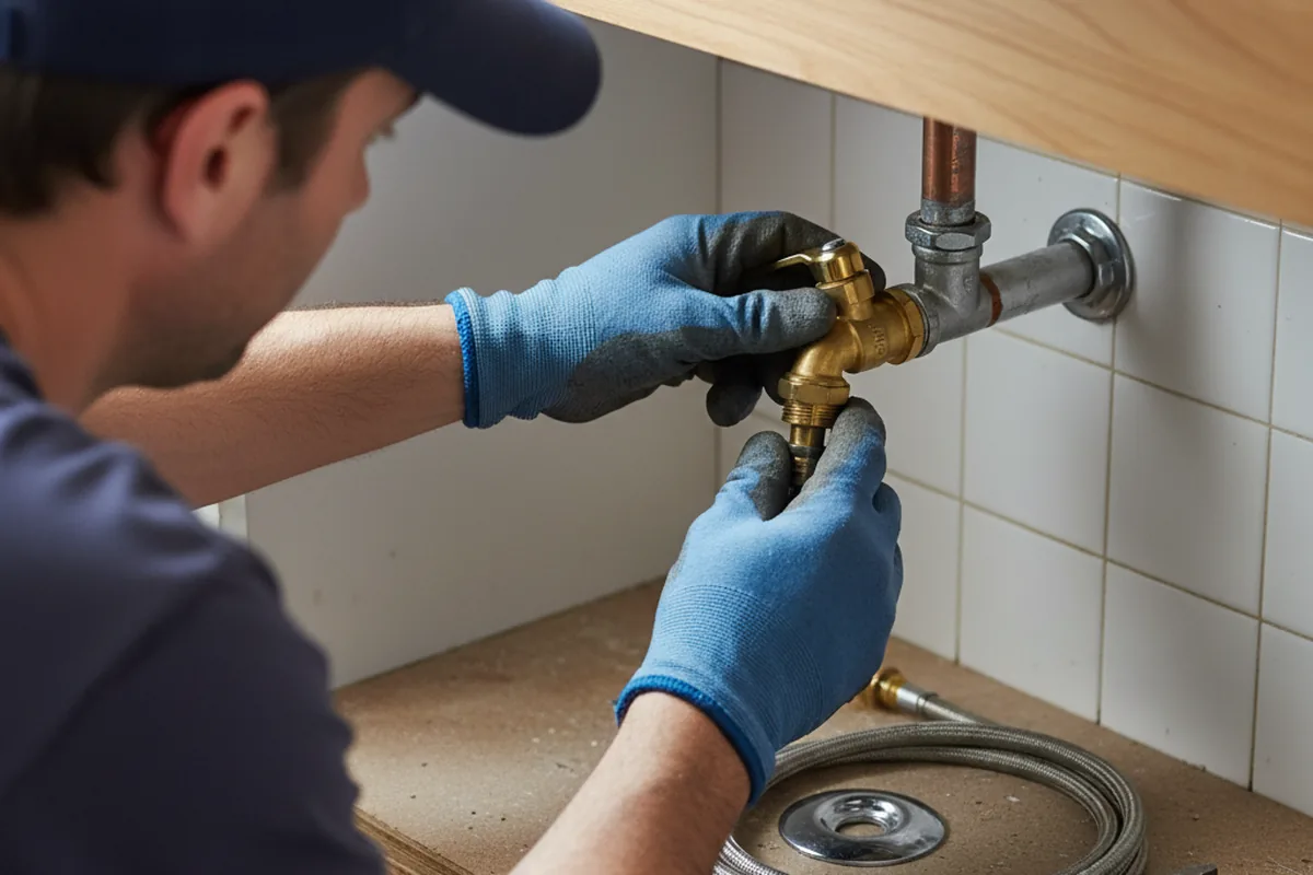 Shutoff valve and fitting work during Faucet and Fixture Repair in Red Bud